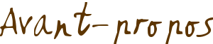 Avant-propos